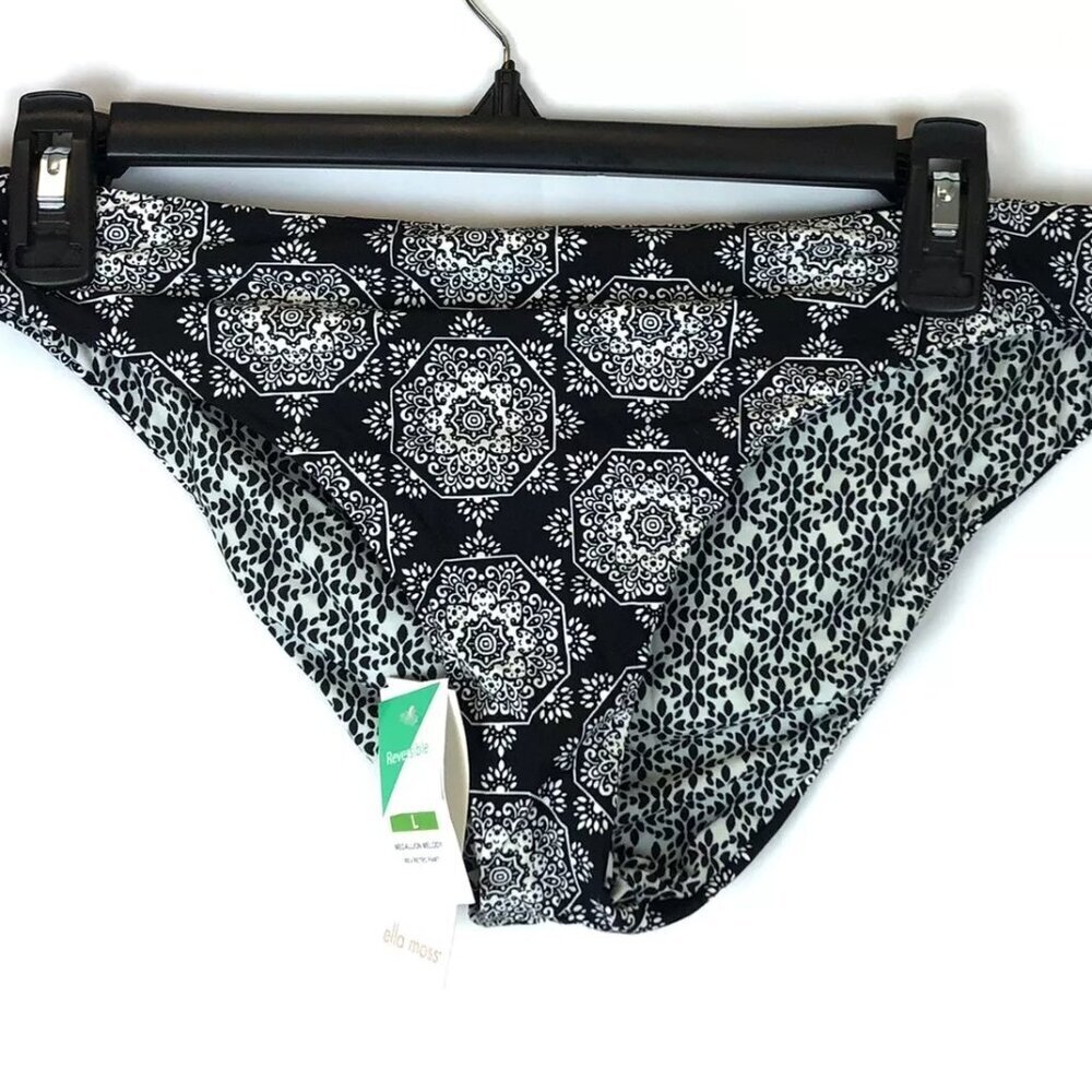 Ella Moss Women’s Medallion Melody Reversible Bikini Bottom Size Large